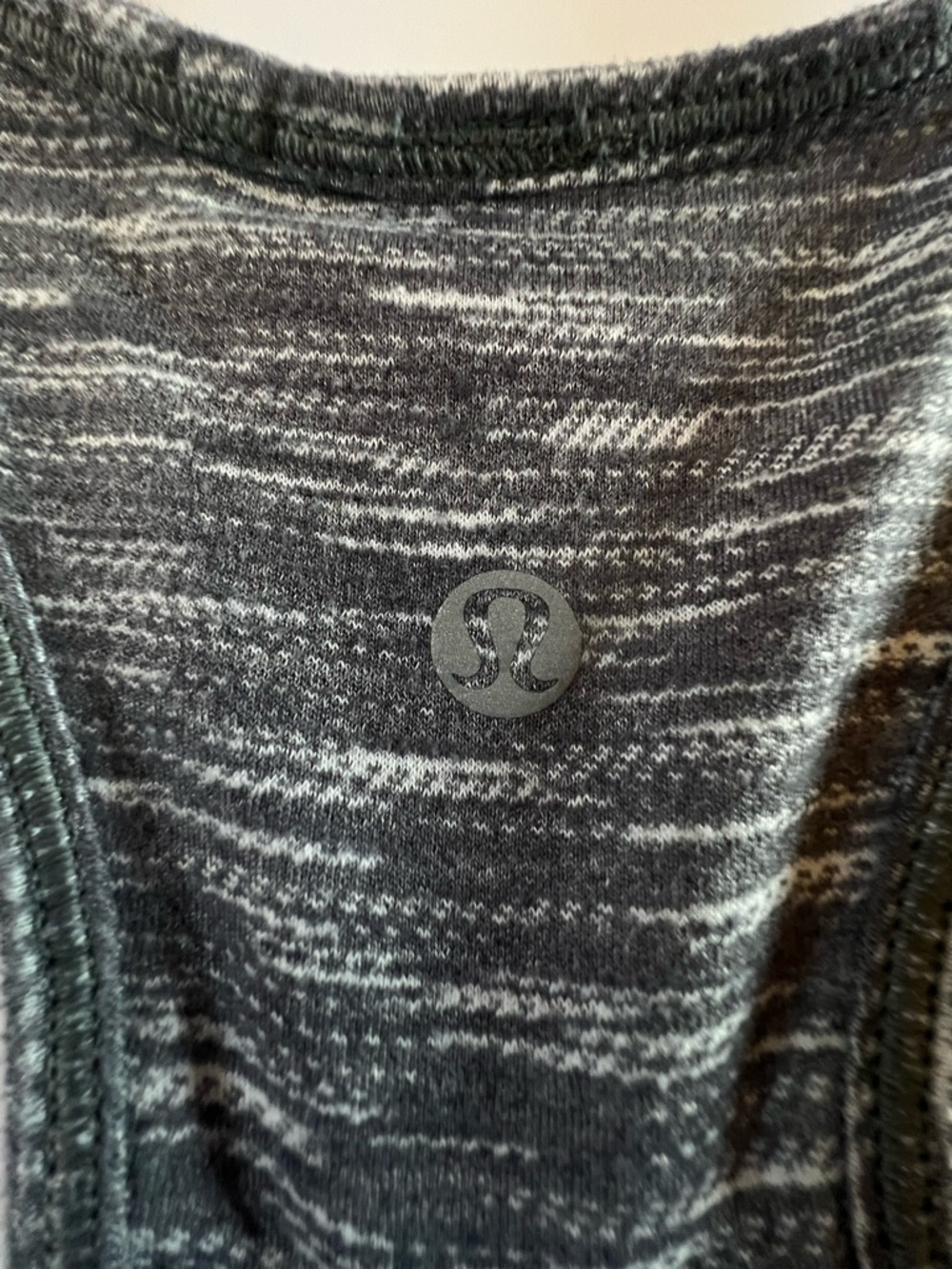 LULULEMON Gray Space Dye Racerback Open Back Yoga Tank Top Athletic Size Small - Picture 4 of 9
